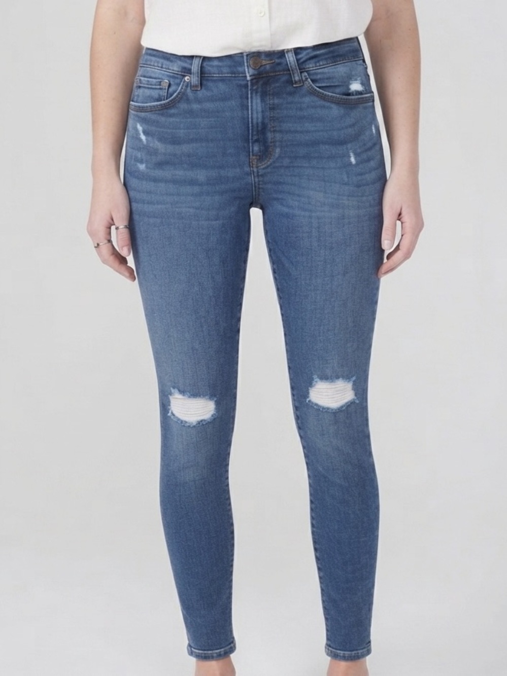 Lauren Conrad Distressed Skinny Ankle Denim Jeans Women’s Size 8